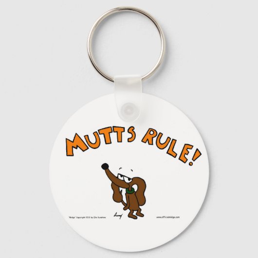 Midge MUTTS RULE Sleutelhanger (Voorkant)
