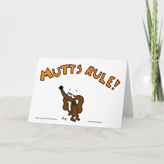 Midge MUTTS RULE Wenskaart Kaart (Voorkant)