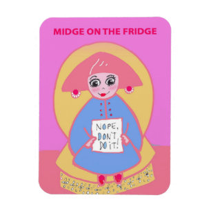 Midge op de Fridge Magneet