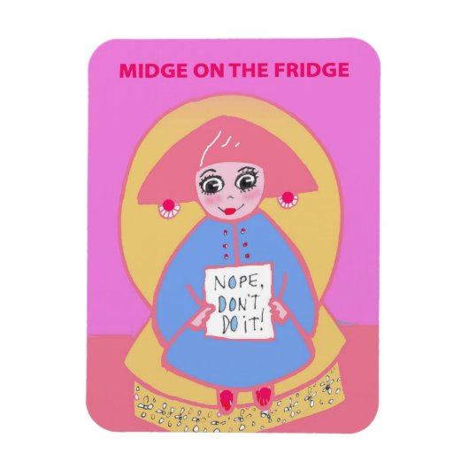 Midge op de Fridge Magneet (Verticaal)