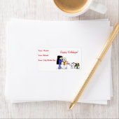 Midge "Prettige feestdagen" Adresetiketten - Aanpa Etiket (Insitu)