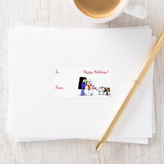 Midge Prettige feestdagen Cadeaulabels Etiket (Insitu)