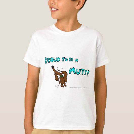 Midge PROUD OM EEN MUTT Kinder Basic T-Shirt TE ZI (Voorkant)