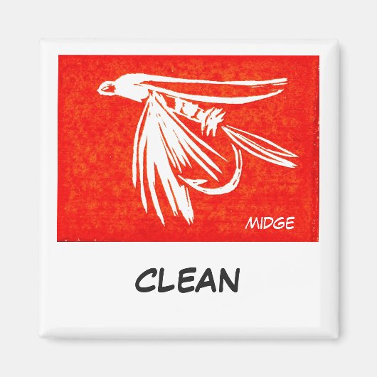 "Midge Red" Dish Washer Status Magnet (Voorkant)