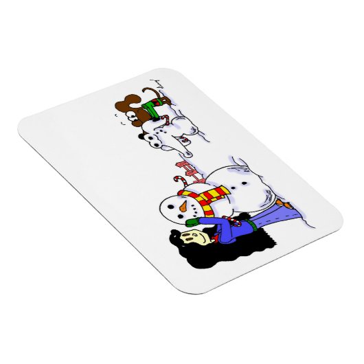 Midge Snowman Flexibele Fotomagneet -  Magneet (Rechterzijde)