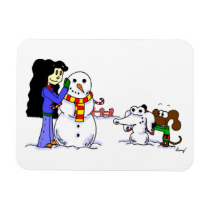 Midge Snowman Flexibele Fotomagneet -  Magneet