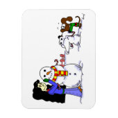 Midge Snowman Flexibele Fotomagneet -  Magneet (Verticaal)