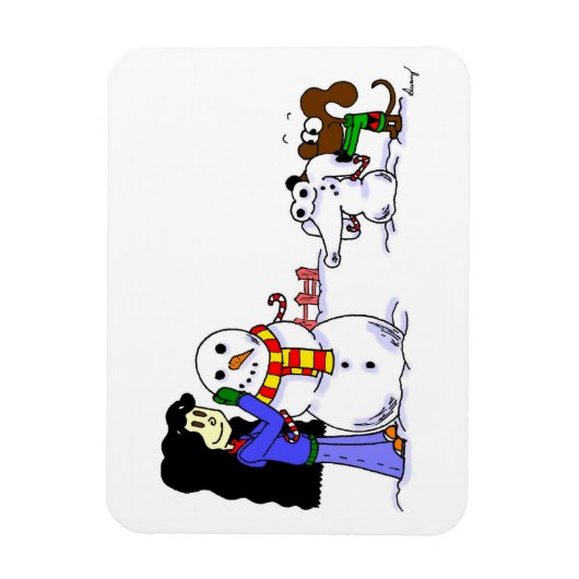 Midge Snowman Flexibele Fotomagneet - Magneet (Verticaal)