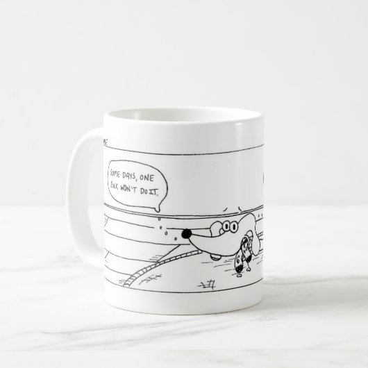 Midge "Sommige dagen één socket doet het niet" Com Koffiemok (Voorkant links)