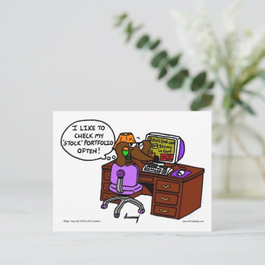 Midge Stock Portfolio Briefkaart (Staand voorkant)