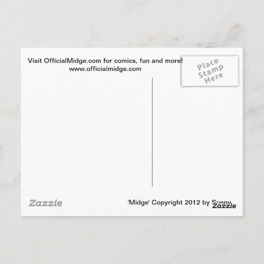 Midge Stock Portfolio Briefkaart (Achterkant)