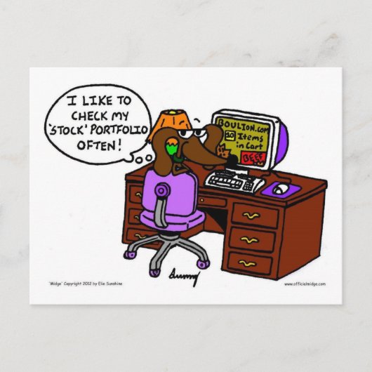 Midge Stock Portfolio Briefkaart (Voorkant)