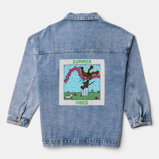 Midge "SUMMER VIBES" Denim Jacket (Achterkant)