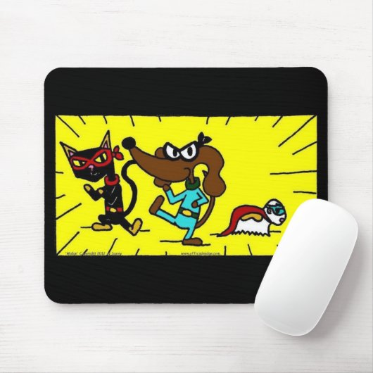Midge Superheld Trio Mousepad Muismat (Met muis)