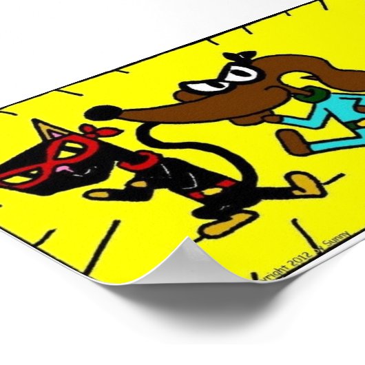 Midge Superheld Trio Poster Print (Hoek)