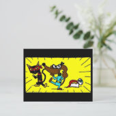 Midge Superhero Trio Briefkaart (Staand voorkant)