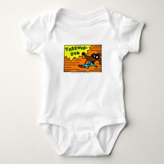 Midge "TAEKWON-DOG" Baby Creeper Romper (Voorkant)