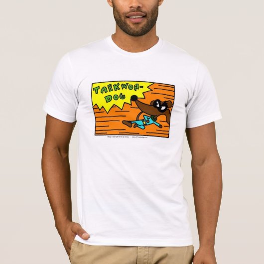 Midge "TAEKWON-DOG" Mannen Bella Canvas T-Shirt (Voorkant)