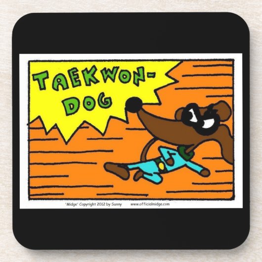 Midge TAEKWON-DOG Onderzetters - Set van 6 (Voorkant)