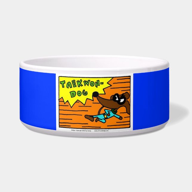 Midge TAEKWON-DOG Pet Bowl - Blue Voerbakje (Voorkant)