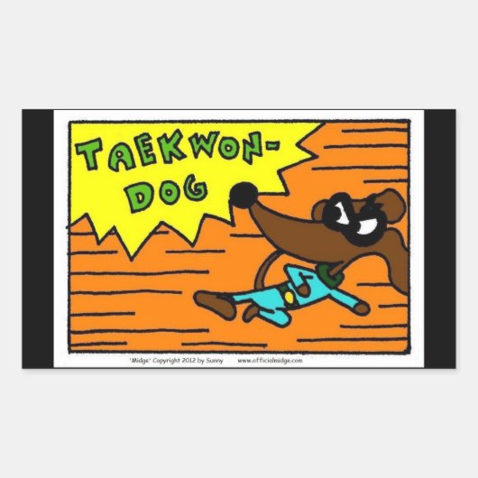 Midge TAEKWON-DOG Stickers - set van 20 (Voorkant)