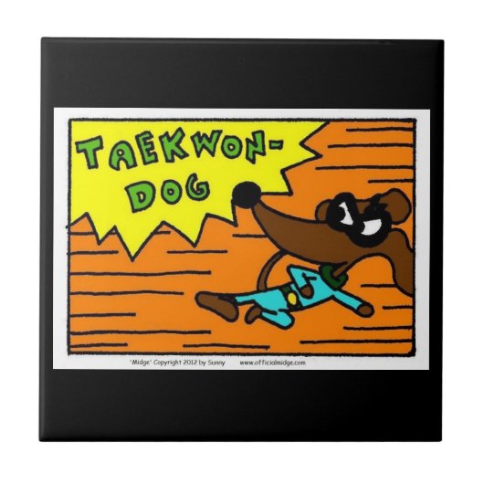 Midge TAEKWON-DOG Tegel Tegeltje (Voorkant)