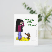 Midge "vast in de piddle met je" Briefkaart (Staand voorkant)