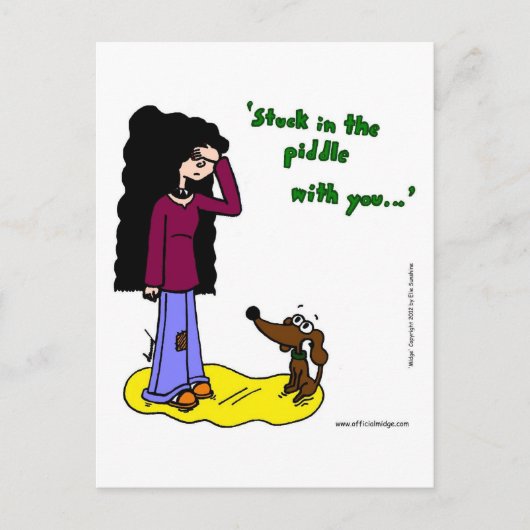 Midge "vast in de piddle met je" Briefkaart (Voorkant)
