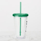 Midge "Vergeet niet om te hydreren" Acrylknollen Acryl Drinkbeker (Rechts)