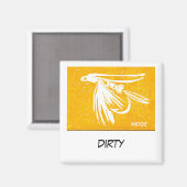"Midge Yellow" Dirty Dish Washer Status Magnet (Voorkant / Achterkant)