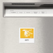 "Midge Yellow" Dirty Dish Washer Status Magnet (Insitu (Vaatwasser))