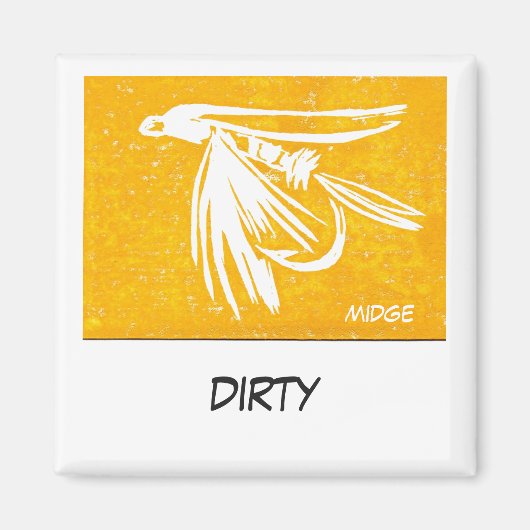"Midge Yellow" Dirty Dish Washer Status Magnet (Voorkant)