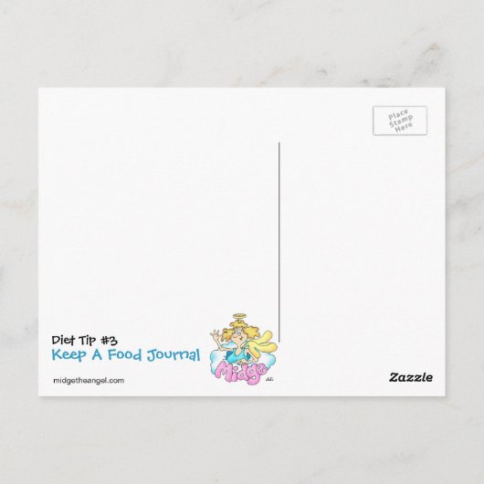 Midge's Diet Briefkaart #3 Voedingsdagboek (Achterkant)
