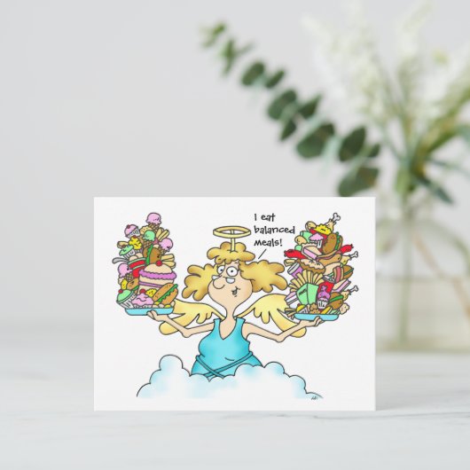 Midge's Diet Postcard #8 Balanced Meals Briefkaart (Staand voorkant)