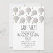 Midgetgolfballen Verjaardagsfeest Uitnodiging (Voorkant)