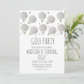 Midgetgolfballen Verjaardagsfeest Uitnodiging (Staand voorkant)