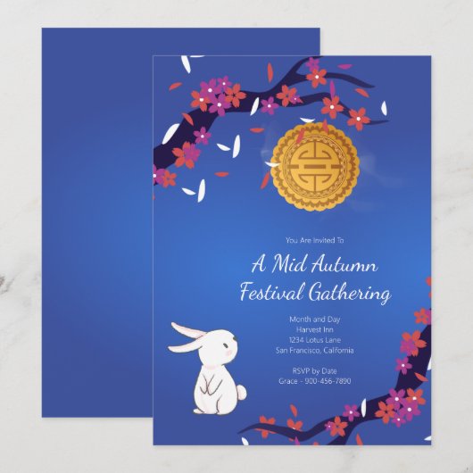 Midherfstfeest met maancake kaart (Voorkant / Achterkant)