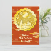 Midherfstfestival Gold Mooncake Moon Rabbit (Staand voorkant)