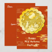 Midherfstfestival Gold Mooncake Moon Rabbit (Voorkant / Achterkant)