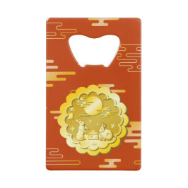 Midherfstfestival Gold Mooncake Moon Rabbit Creditkaart Flessenopener
