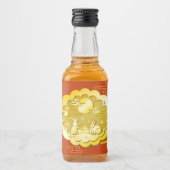 Midherfstfestival Gold Mooncake Moon Rabbit Likeurfles Etiket (Voorkant)