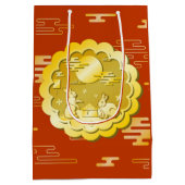 Midherfstfestival Gold Mooncake Moon Rabbit Medium Cadeauzakje (Achterkant)