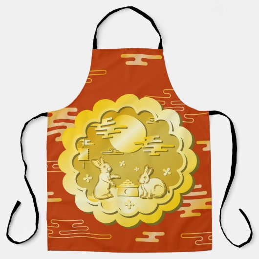 Midherfstfestival Gold Mooncake Moon Rabbit Schort (Voorkant)