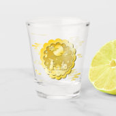Midherfstfestival Gold Mooncake Moon Rabbit Shot Glas (Voorkant)