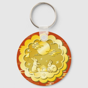 Midherfstfestival Gold Mooncake Moon Rabbit Sleutelhanger