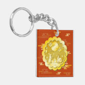 Midherfstfestival Gold Mooncake Moon Rabbit Sleutelhanger (Voorkant Links)