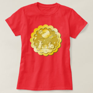 Midherfstfestival Gold Mooncake Moon Rabbit T-shirt