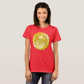 Midherfstfestival Gold Mooncake Moon Rabbit T-shirt (Voorkant volledig)