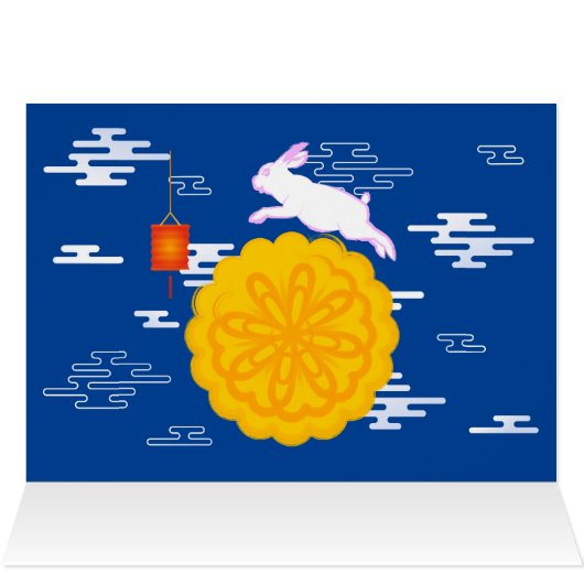 Midherfstfestival Mooncake Jumping Moon Rabbit (Binnen Horizontaal (Boven))