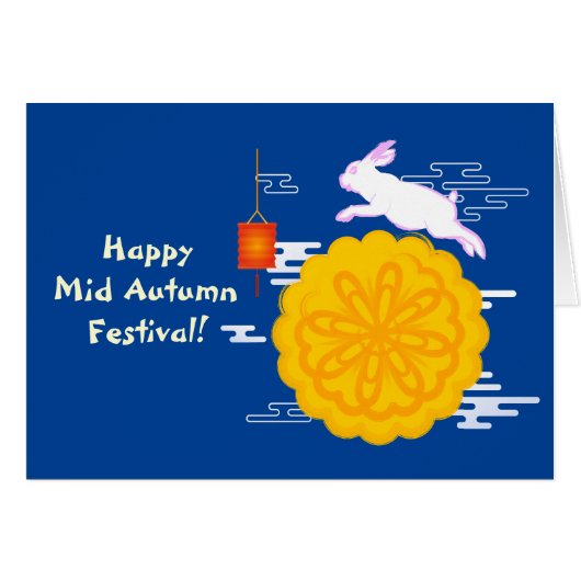 Midherfstfestival Mooncake Jumping Moon Rabbit (Voorkant Horizontaal)